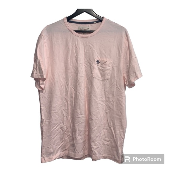 2/$14 💀 | Original Penguin | Men’s Pink T•Shirt with Breast Pocket | Size XXL - Picture 2 of 7